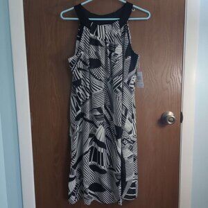 Robbie Bee Black and White Halter Fancy Dress Size Small